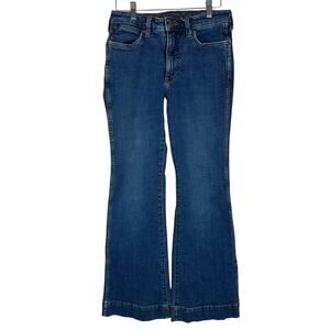 Wrangler Jeans Womens 27 Blue Denim Pants Retro Mae Wide Leg Trouser Flare Boot